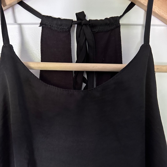 Abercrombie & Fitch Bodysuit Blossom Black Tie Back Tank Top - Picture 3 of 4